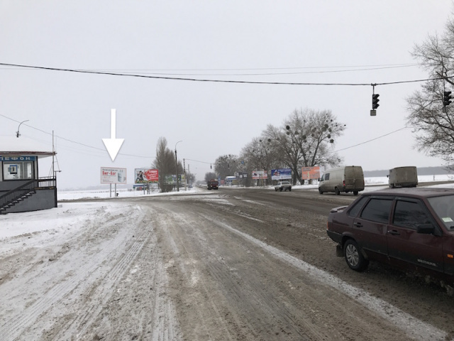 Щит 6x3,  вьезд в Черкассы с стороны Смелы транспортная развязка Русской поляны
